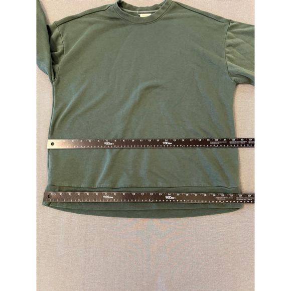 Women's Pilcro Sweatshirt bubble sleeves in green oversized S/M - Picture 4 of 10